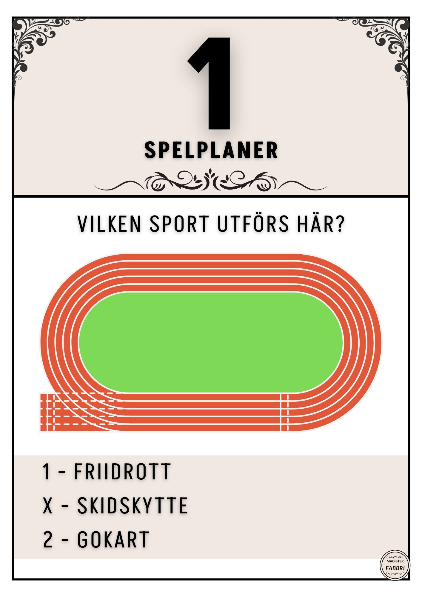 Sporter #5 (Spelplaner) - Tipspromenad