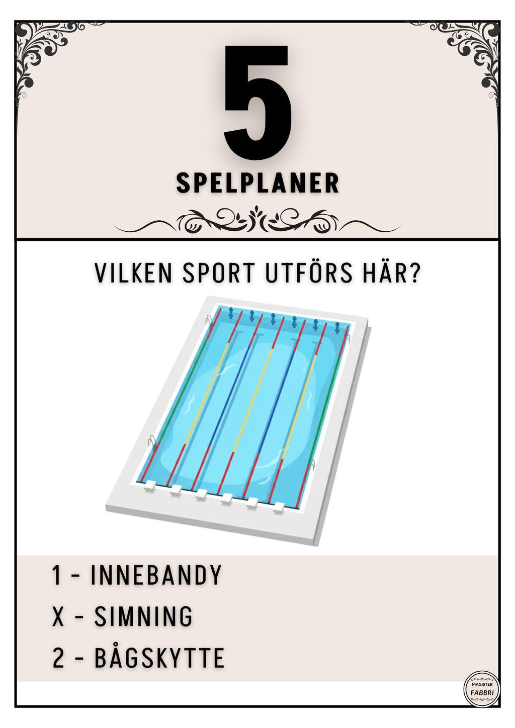 Sporter #5 (Spelplaner) - Tipspromenad