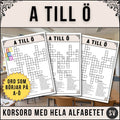 A till Ö - Korsord