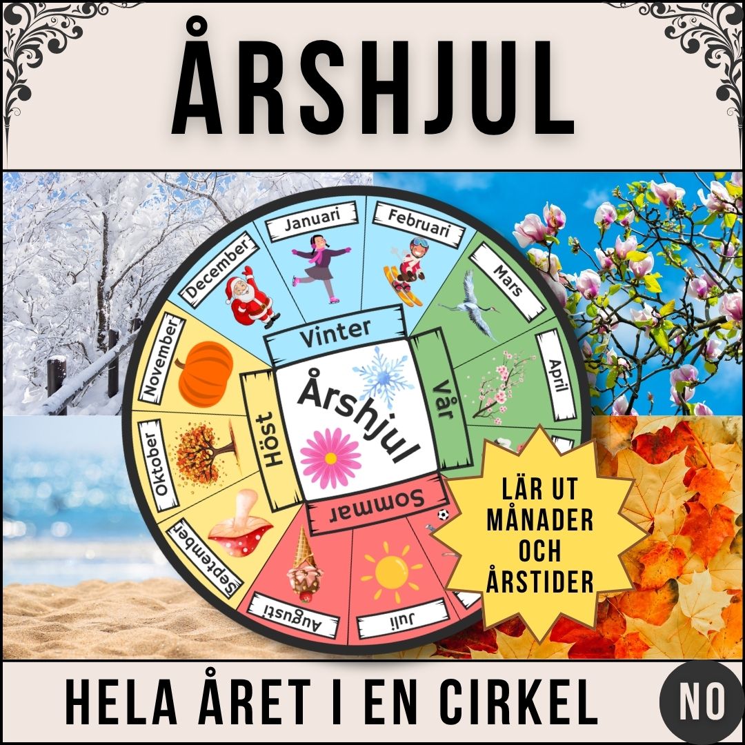 Årshjul - Lär dig månader och årstider