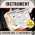 Musikinstrument - korsord