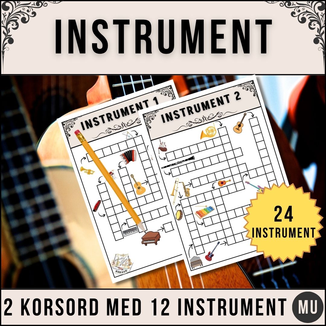 Musikinstrument - korsord