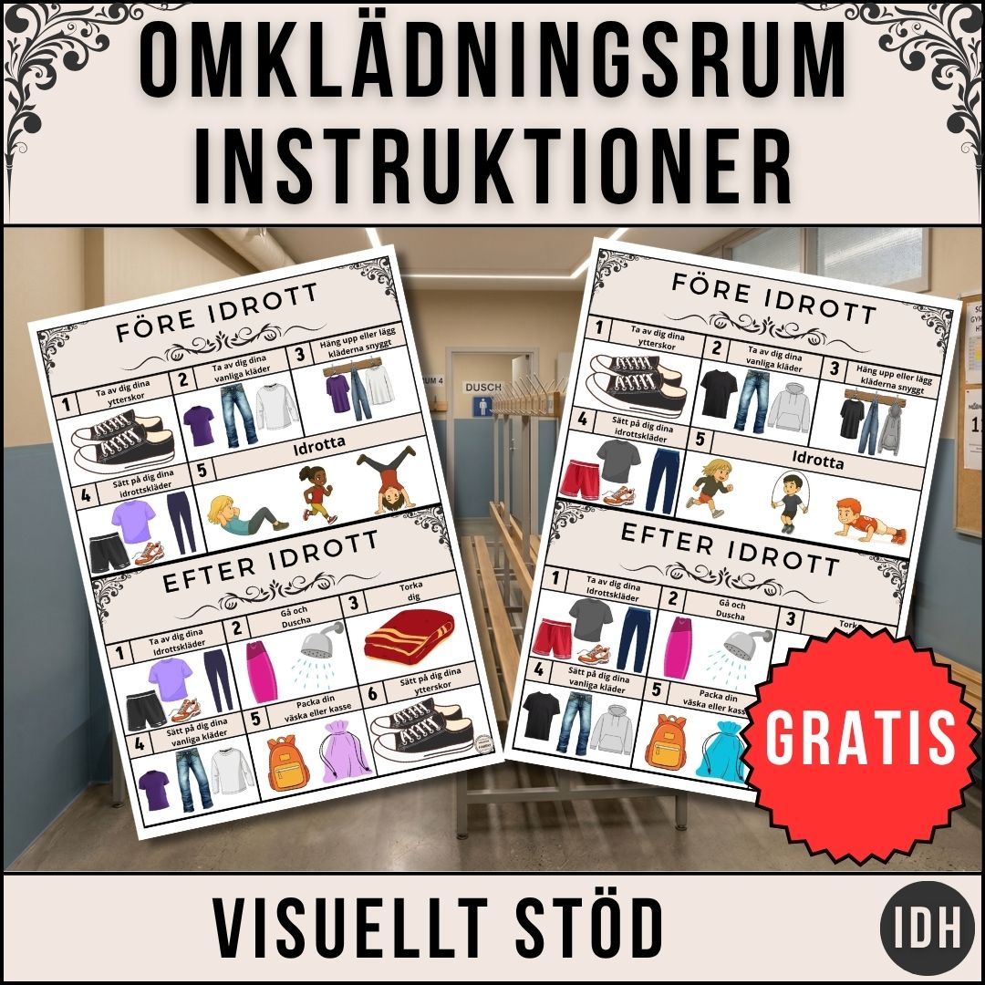 Gratis Bildstöd för Omklädningsrum – Idrott och Hälsa