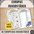 Europas Huvudstäder - Korsord