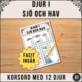Djur i Sjö och Hav - Korsord