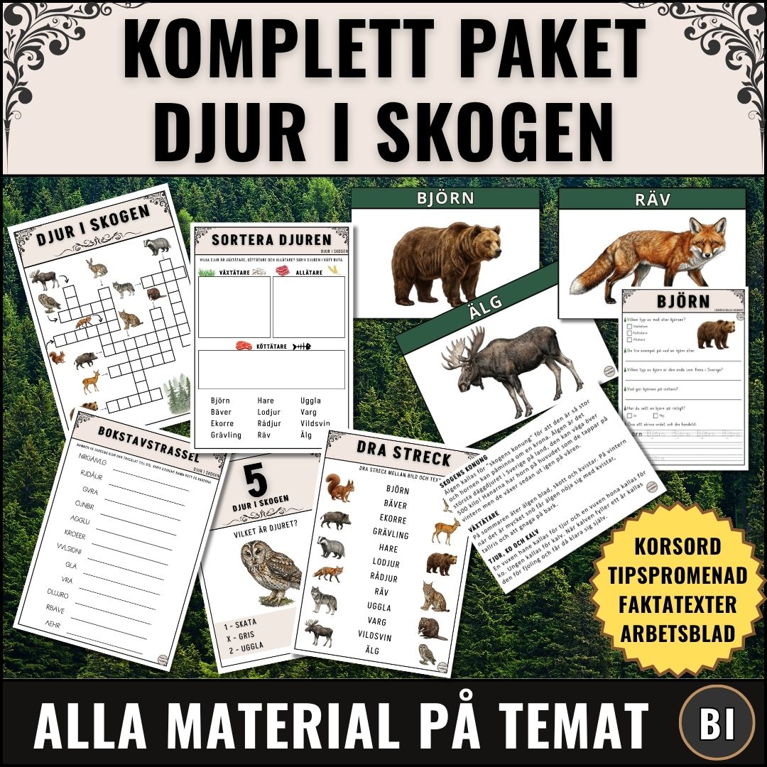 Djur i skogen – Komplett paket