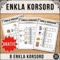 Gratis Enkla Korsord för barn (med bildstöd & facit)