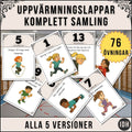 Stora paketet: Uppvärmningslappar för idrotten (76 övningar)