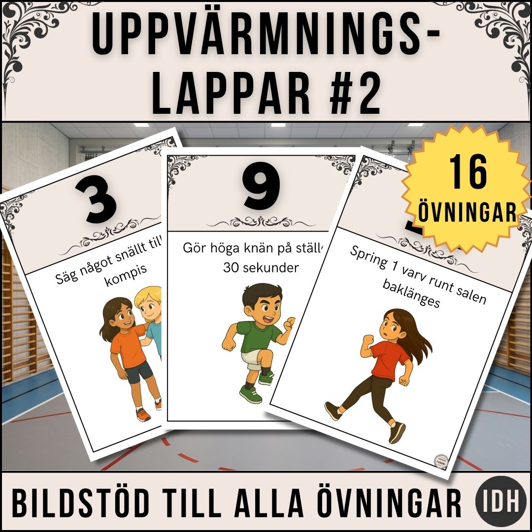 Uppvärmningslappar 2 – 16 övningar att starta lektionen med