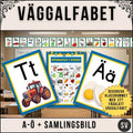 Väggalfabet - Tydligt alfabet för klassrummet (A-Ö)